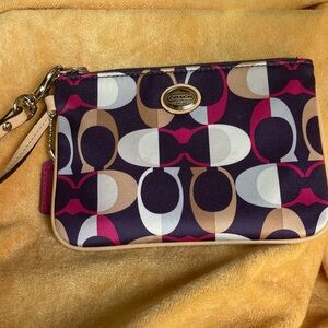 Coach multi-color 6x4” wristlet